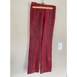 Siena Studio Leather Pants Y2K Snake print Animal Print Bootcut 8*